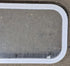 Used White Radius Non Opening Window : 23 3/4" W x 13 3/4" H x 1 7/8" D - Young Farts RV Parts