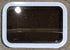Used White Radius Non Opening Window : 24 1/4" W x 16 3/4" H x 1 7/8" D - Young Farts RV Parts