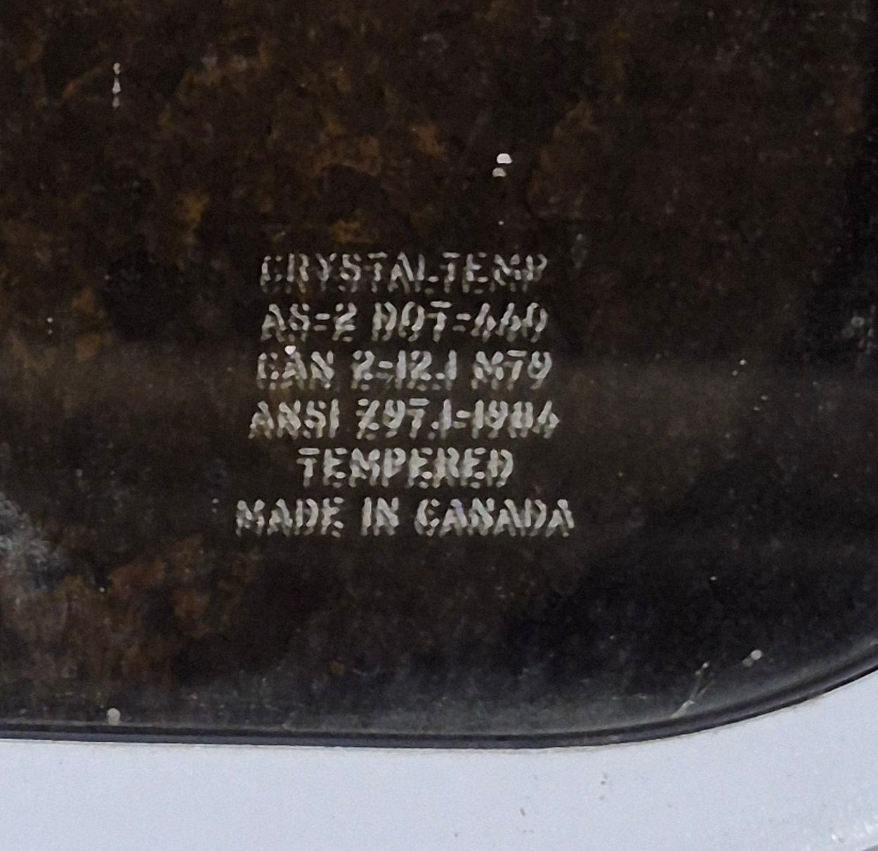 Used White Radius Non Opening Window : 24 1/4