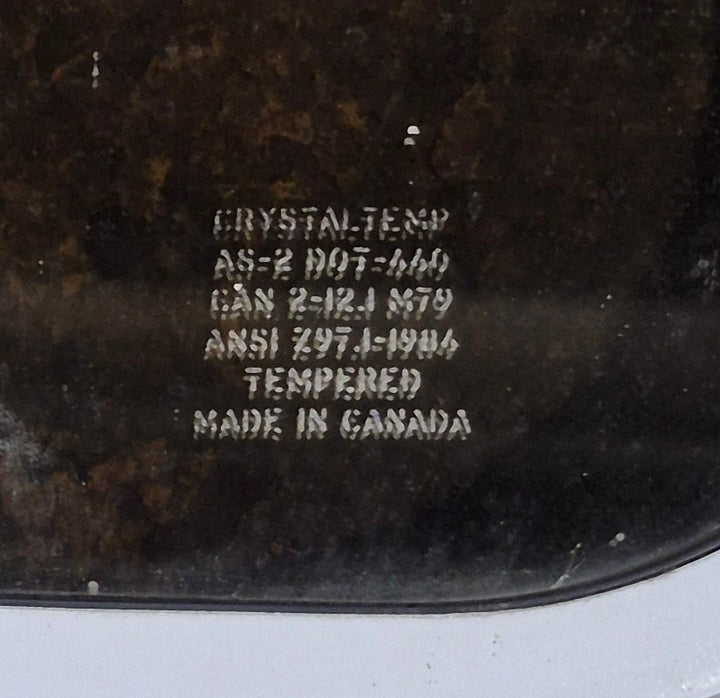 Used White Radius Non Opening Window : 24 1/4" W x 16 3/4" H x 1 7/8" D - Young Farts RV Parts