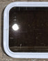 Used White Radius Non Opening Window : 24 1/4" W x 16 3/4" H x 1 7/8" D - Young Farts RV Parts