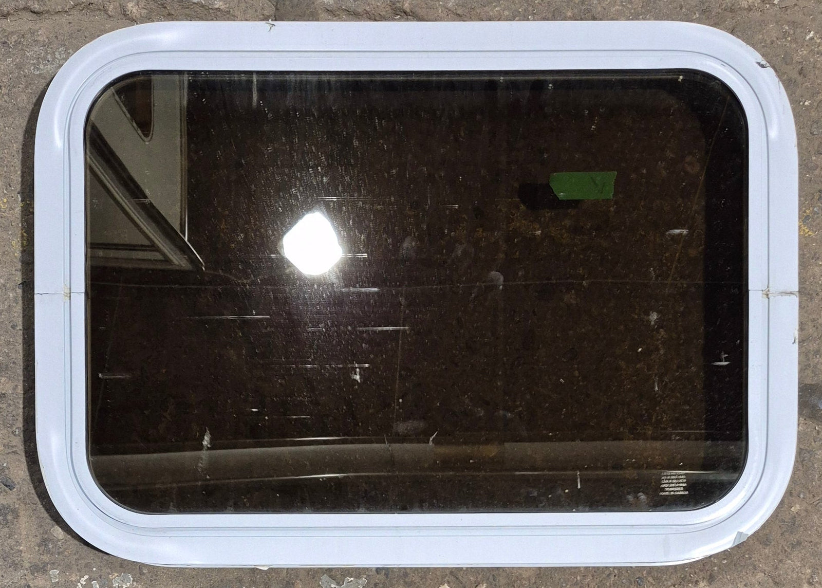 Used White Radius Non Opening Window : 24 1/4