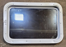 Load image into Gallery viewer, Used White Radius Non Opening Window : 24&quot; W x 16 1/2&quot; H x 1 7/8&quot; D - Young Farts RV Parts