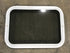 Used White Radius Non Opening Window : 24" W x 16 1/2" H x 2" D - Young Farts RV Parts