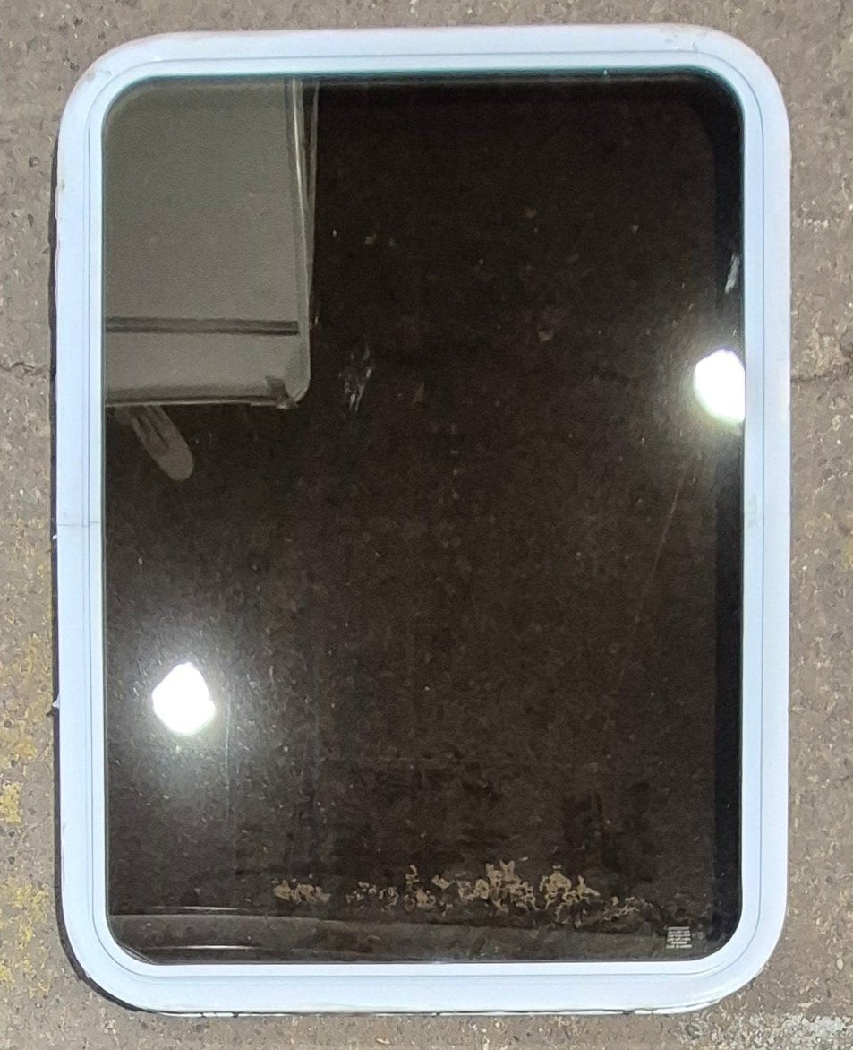 Used White Radius Non Opening Window : 26 1/4