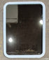 Used White Radius Non Opening Window : 26 1/4" W x 35 1/2" H x 1 7/8" D - Young Farts RV Parts