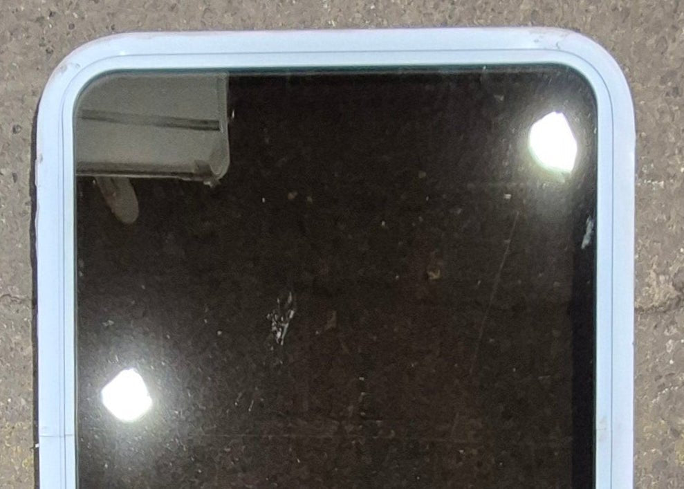 Used White Radius Non Opening Window : 26 1/4