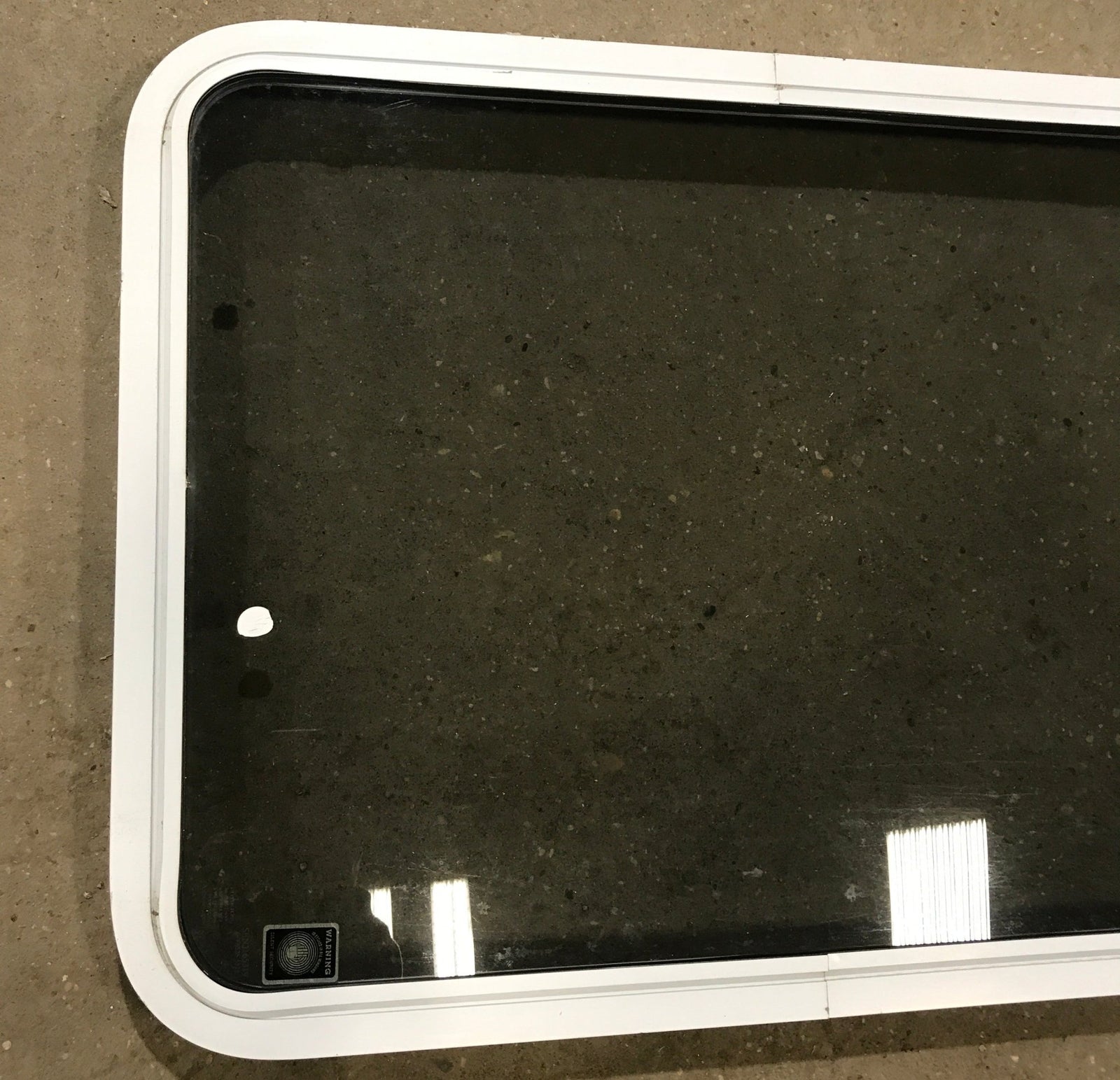 Used White Radius Non Opening Window : 35 3/4