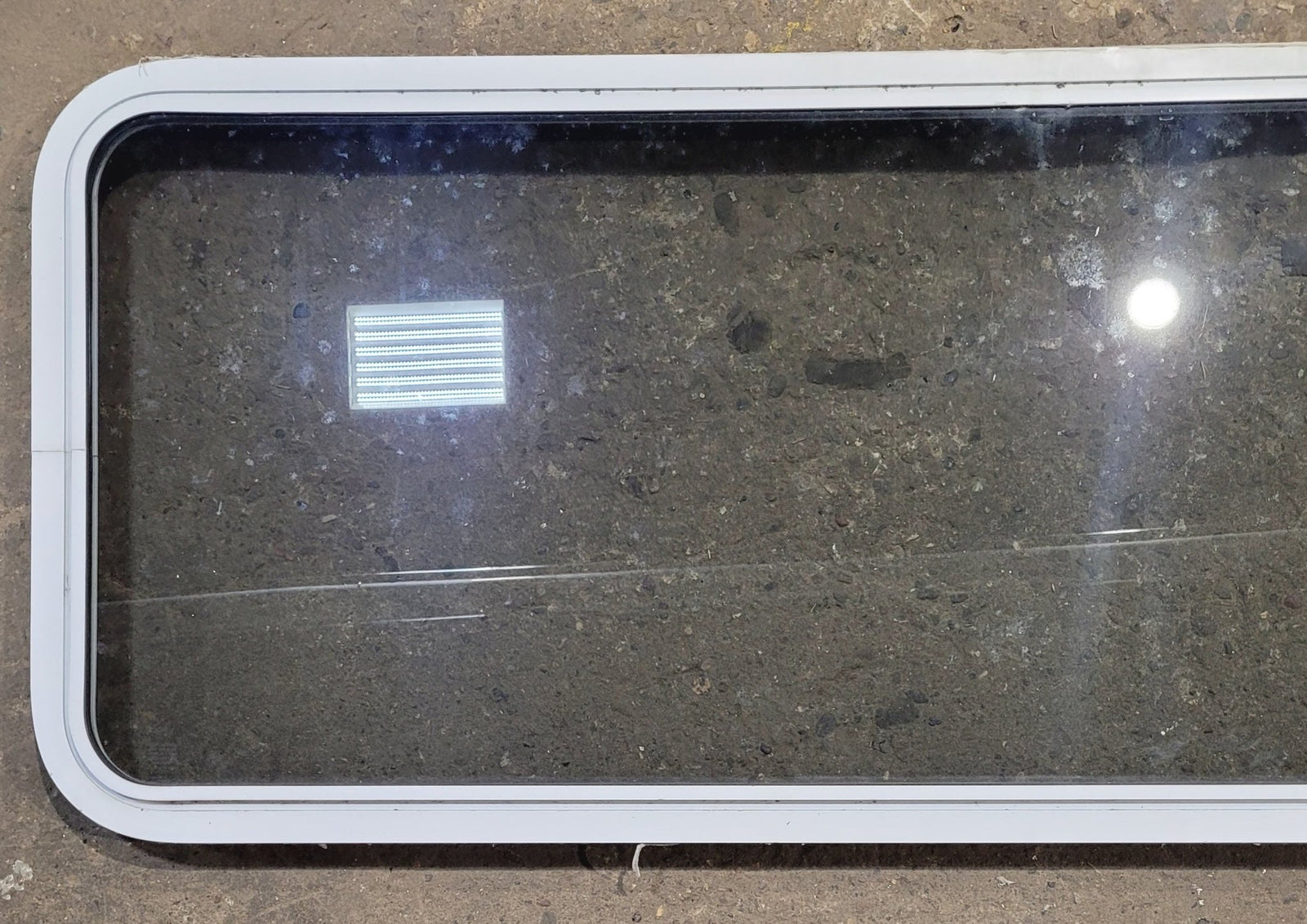 Used White Radius Non Opening Window : 54 1/4