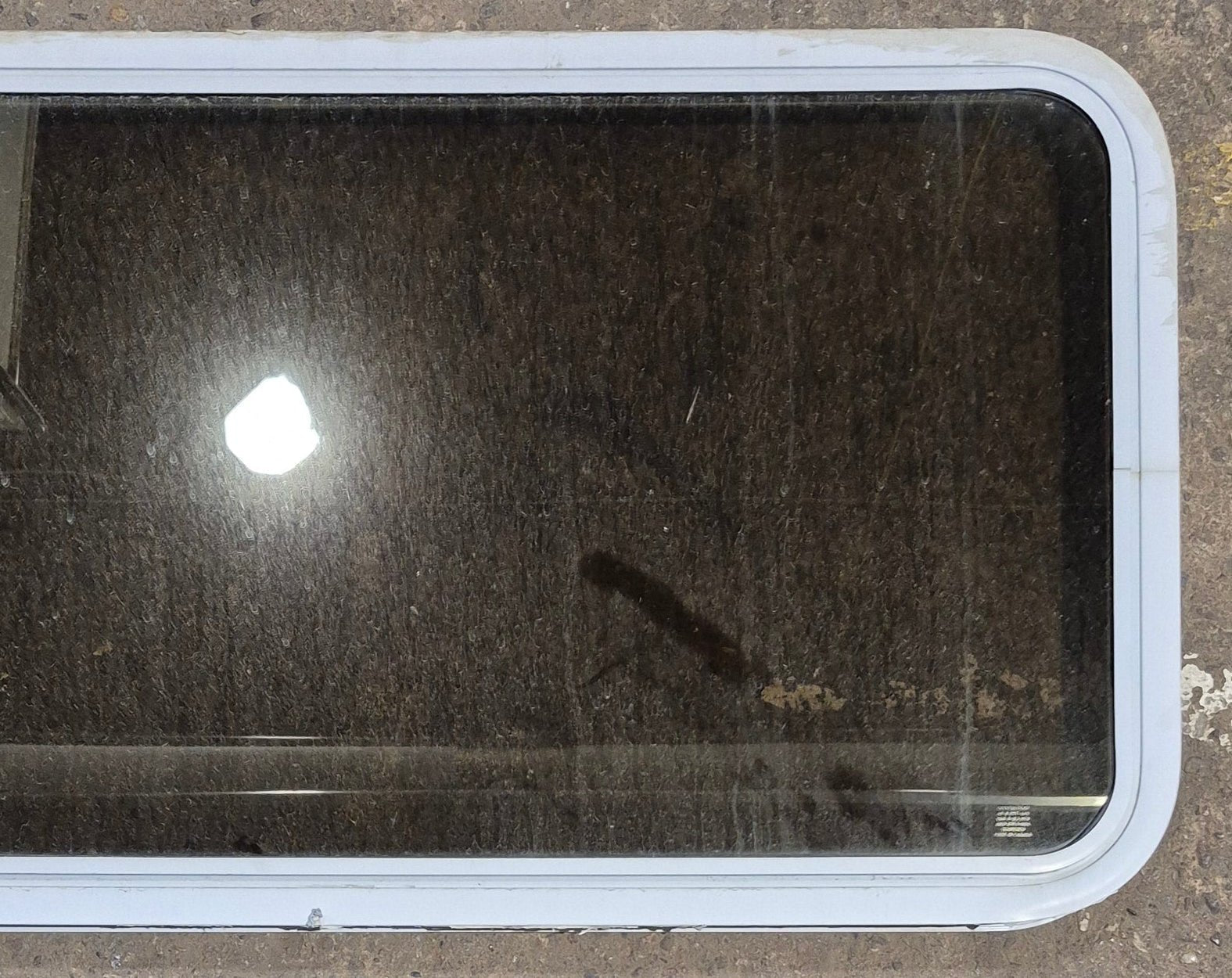 Used White Radius Non Opening Window : 60 1/4
