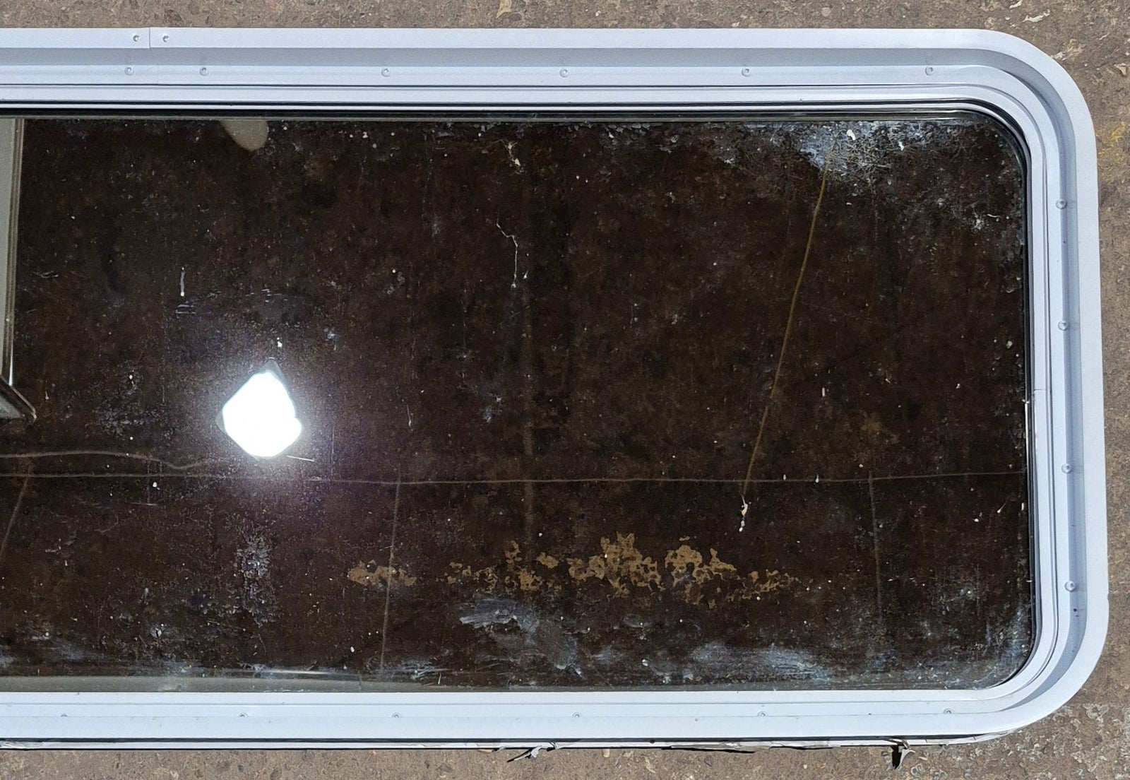 Used White Radius Non Opening Window : 60 1/4