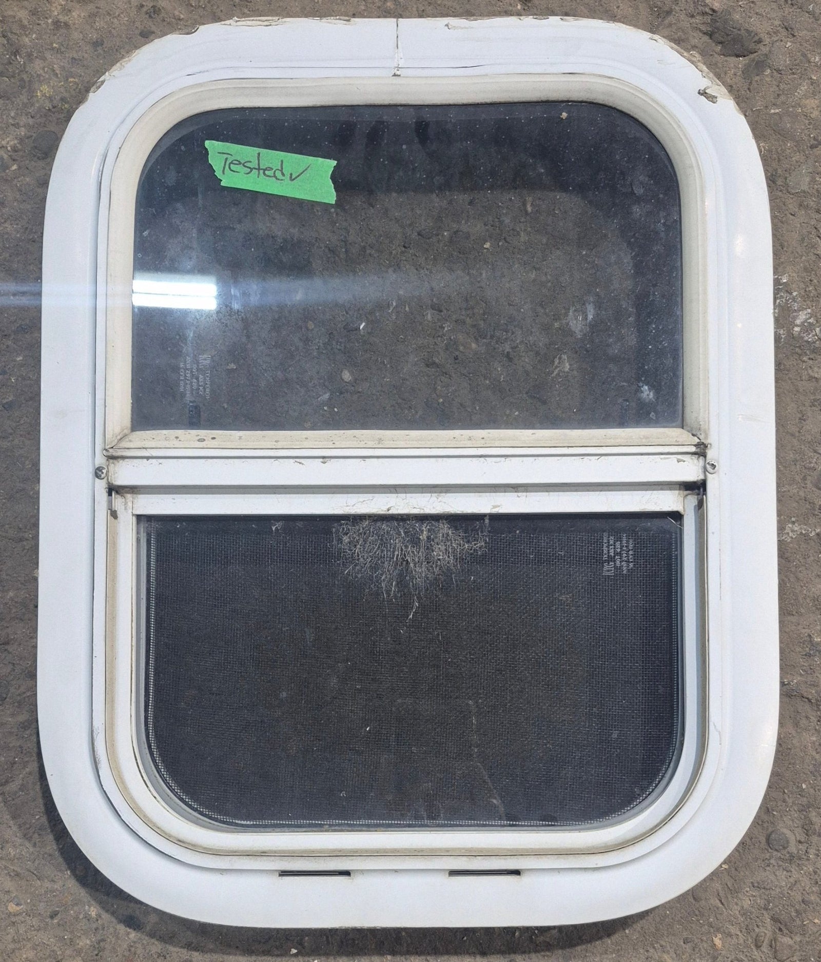 Used White Radius Opening Window : 14 1/4