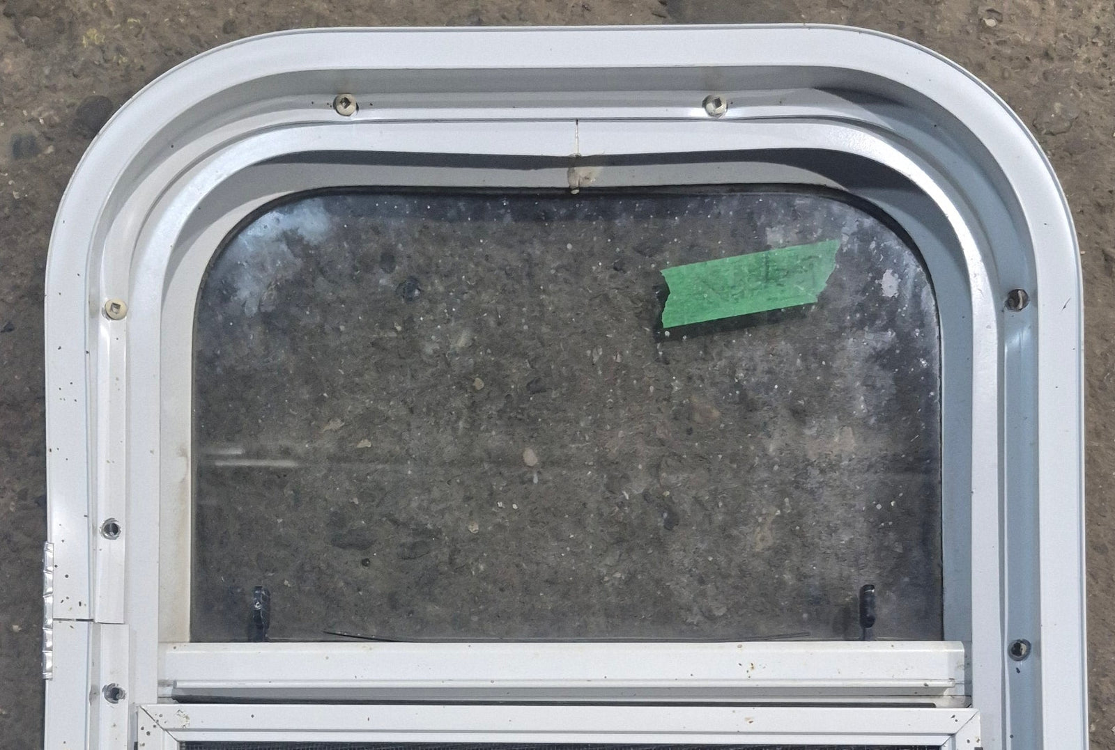 Used White Radius Opening Window : 14 1/4
