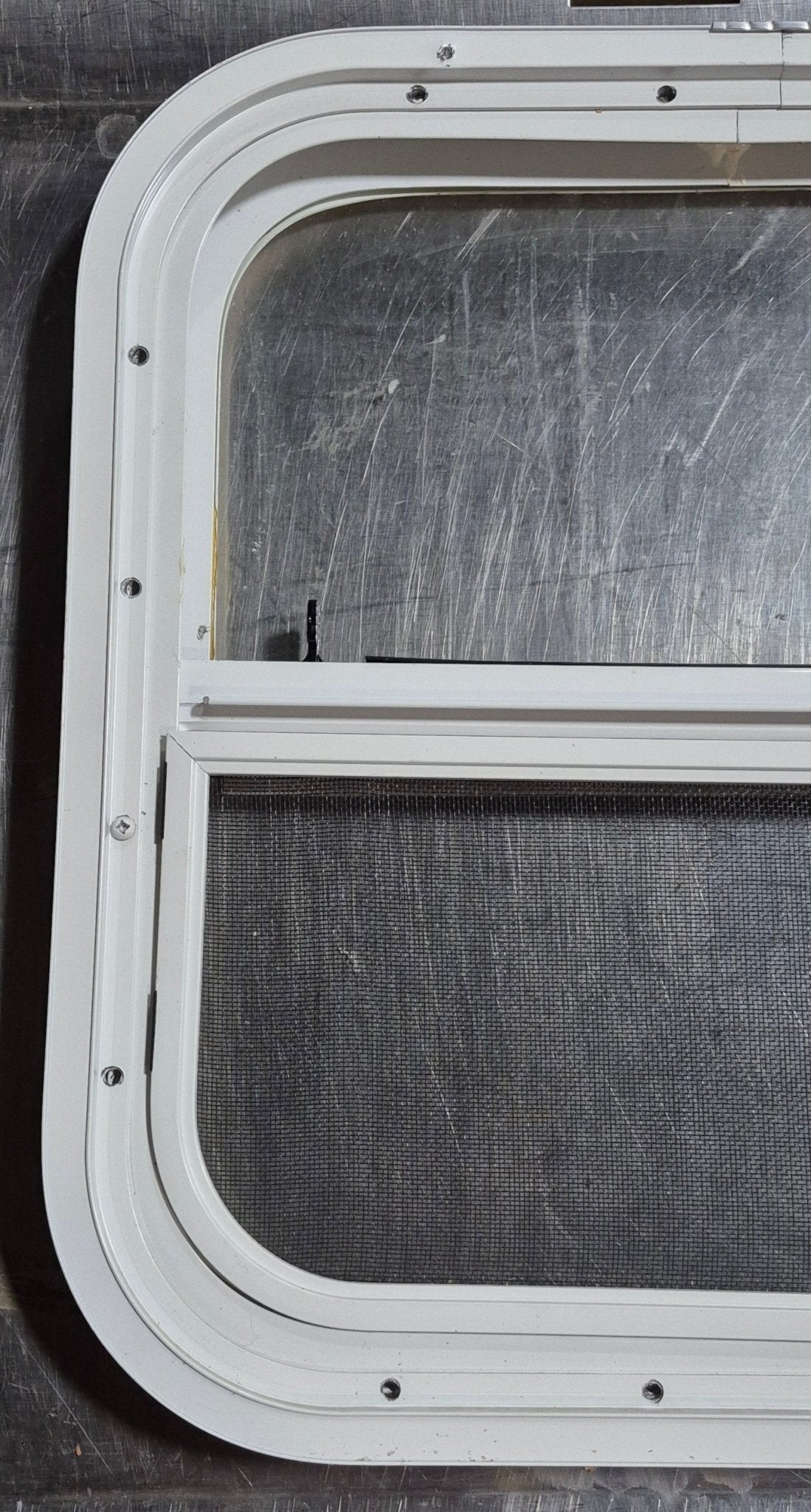 Used White Radius Opening Window : 17 1/2