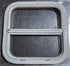 Used White Radius Opening Window : 17 1/2" W x 17 1/2" H x 1 1/8" D - Young Farts RV Parts