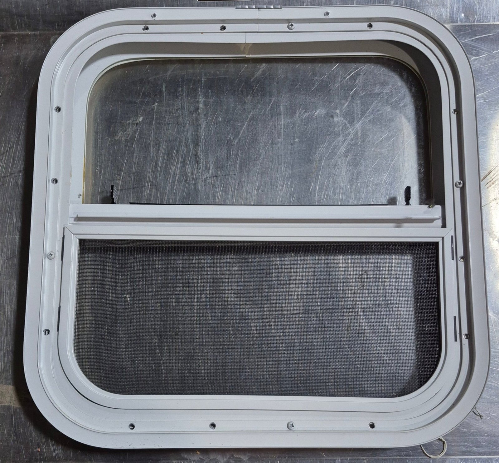 Used White Radius Opening Window : 17 1/2