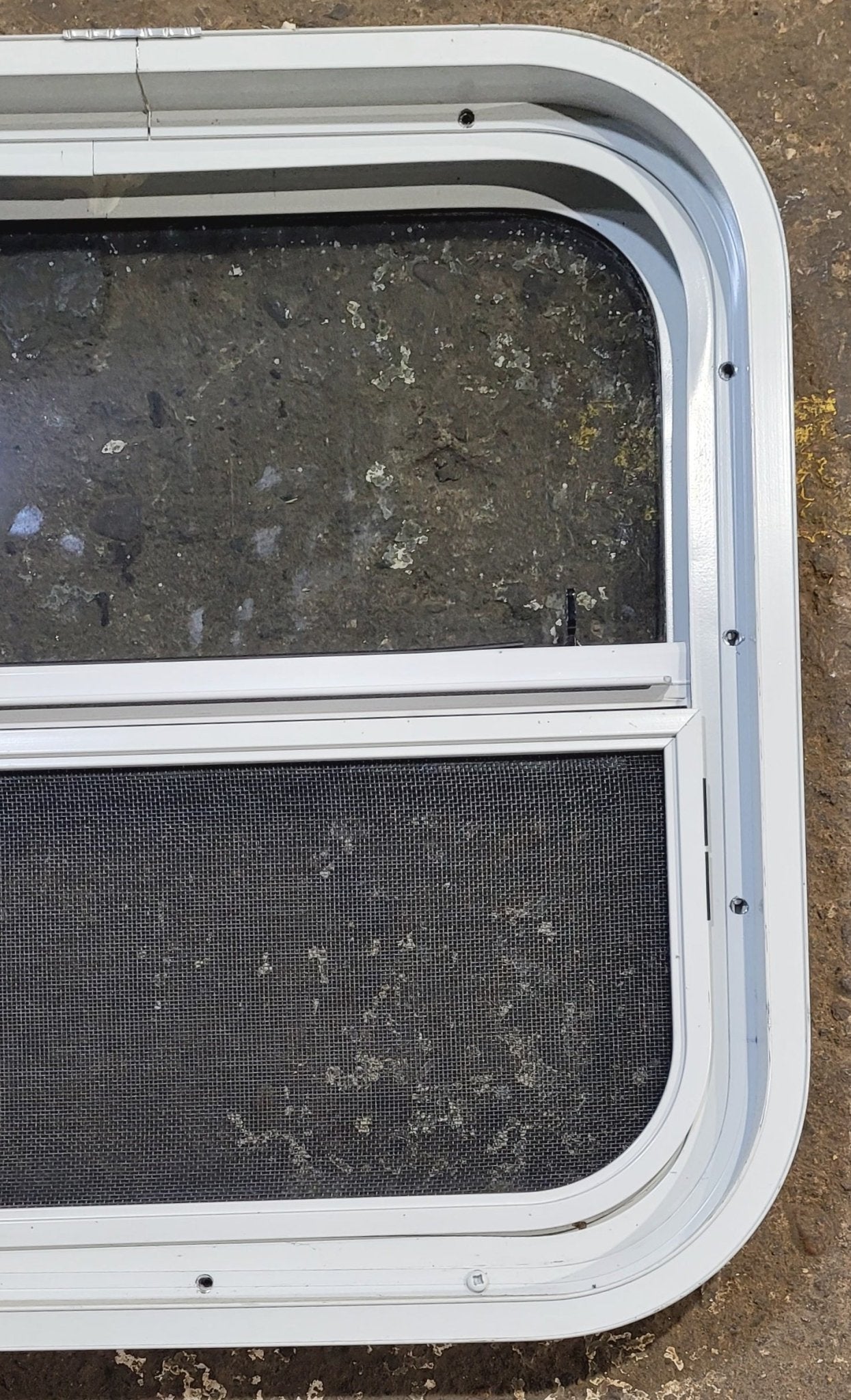 Used White Radius Opening Window : 17 1/2