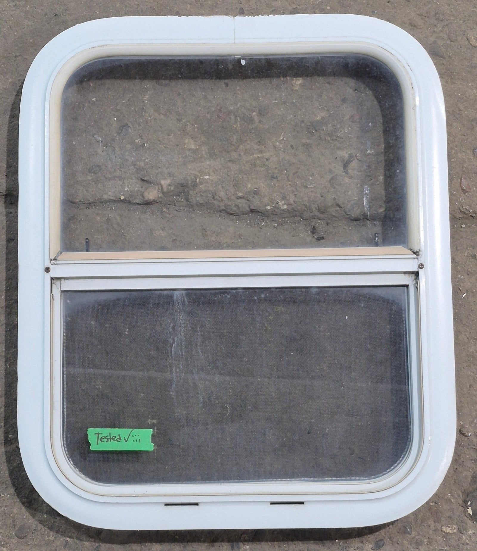 Used White Radius Opening Window : 17 1/2
