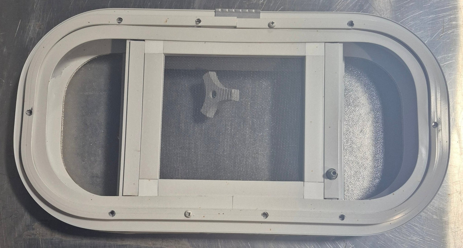 Used White Radius Opening Window : 17 1/2