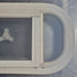 Used White Radius Opening Window : 17 1/2" W x 8 1/2" H x 1 1/8" D - Young Farts RV Parts