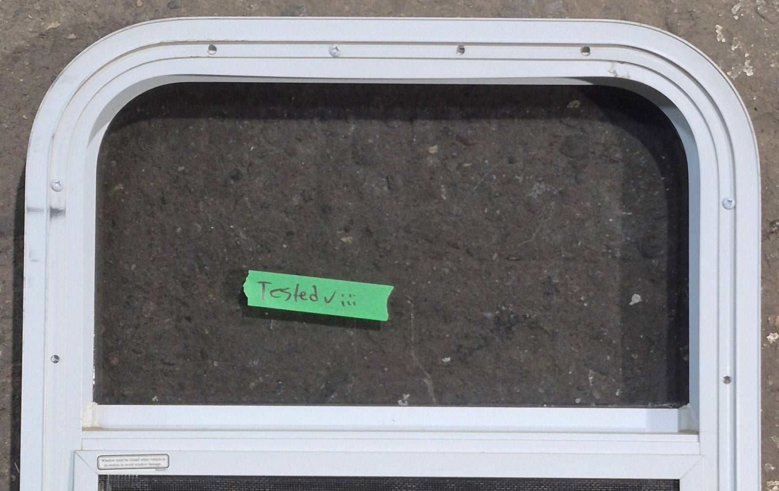 Used White Radius Opening Window : 17 1/4