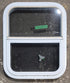 Used White Radius Opening Window : 17 1/4" W x 21 1/4" H x 1 3/4" D - Young Farts RV Parts