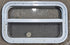 Used White Radius Opening Window : 23 1/2" W x 14 1/2" H x 1 7/8" D - Young Farts RV Parts