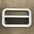 Used White Radius Opening Window : 23 1/2" W x 14 1/2" H x 1 7/8" D - Young Farts RV Parts