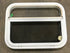 Used White Radius Opening Window : 23 1/2" W x 17 1/2" H x 1 1/2" D - Young Farts RV Parts