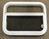 Used White Radius Opening Window : 23 1/2" W x 17 1/2" H x 1 1/2" D - Young Farts RV Parts