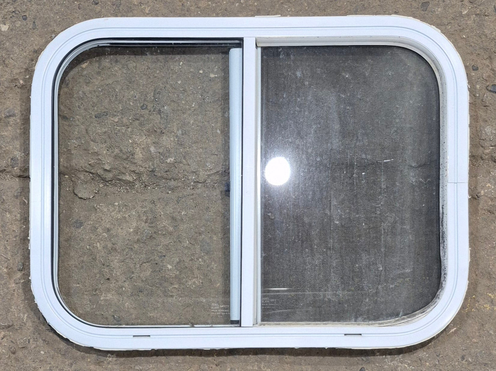 Used White Radius Opening Window : 23 1/2