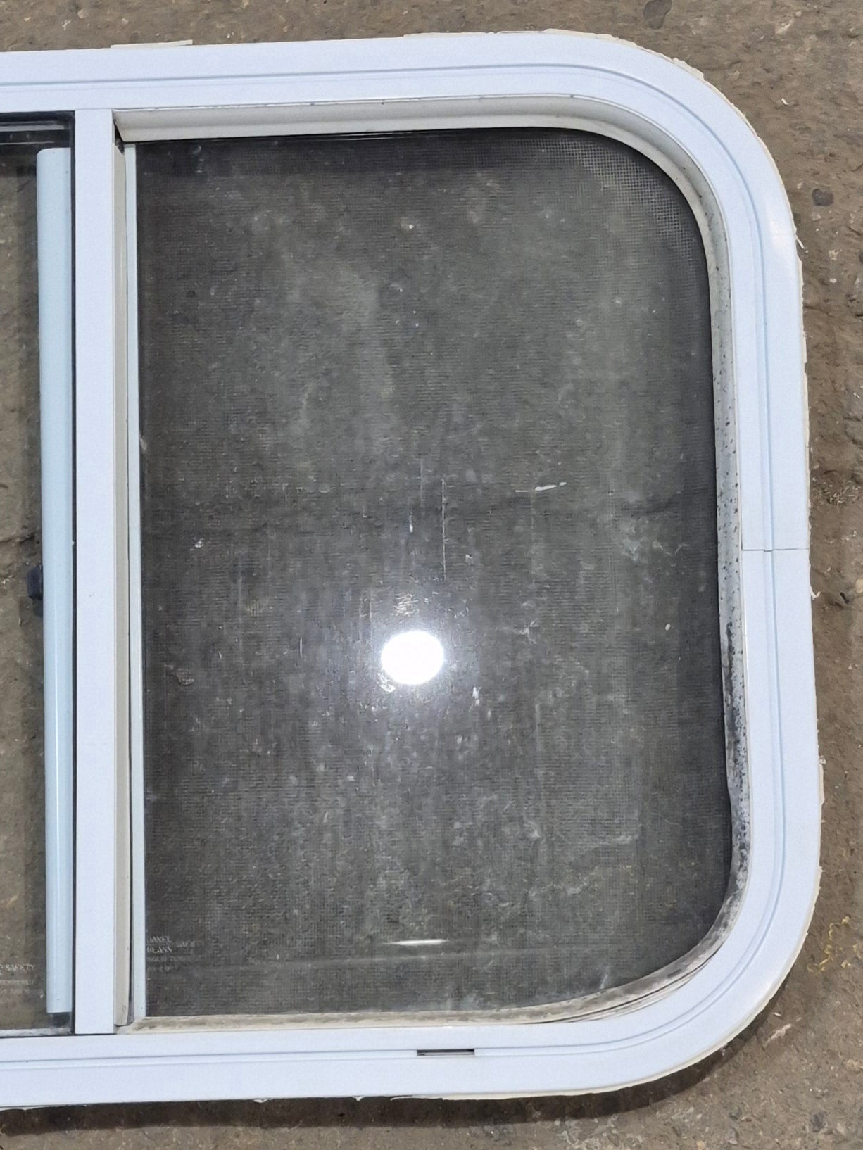 Used White Radius Opening Window : 23 1/2