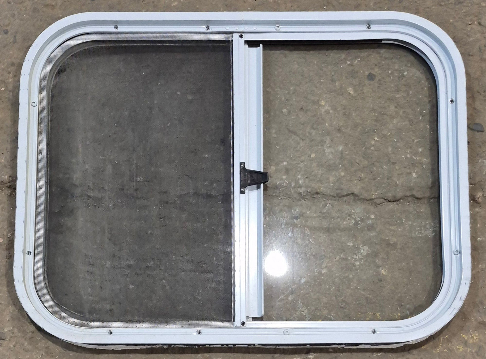 Used White Radius Opening Window : 23 1/2