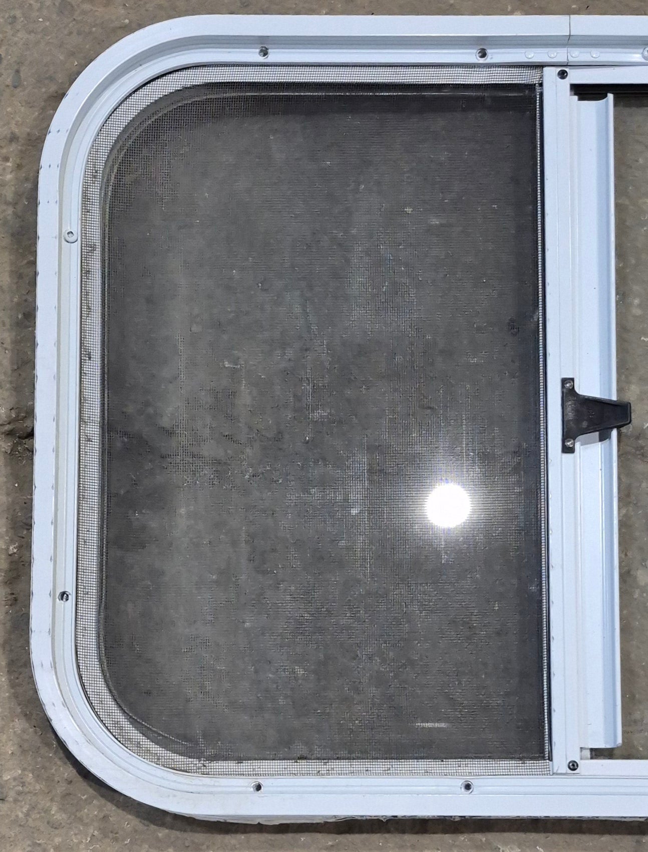 Used White Radius Opening Window : 23 1/2