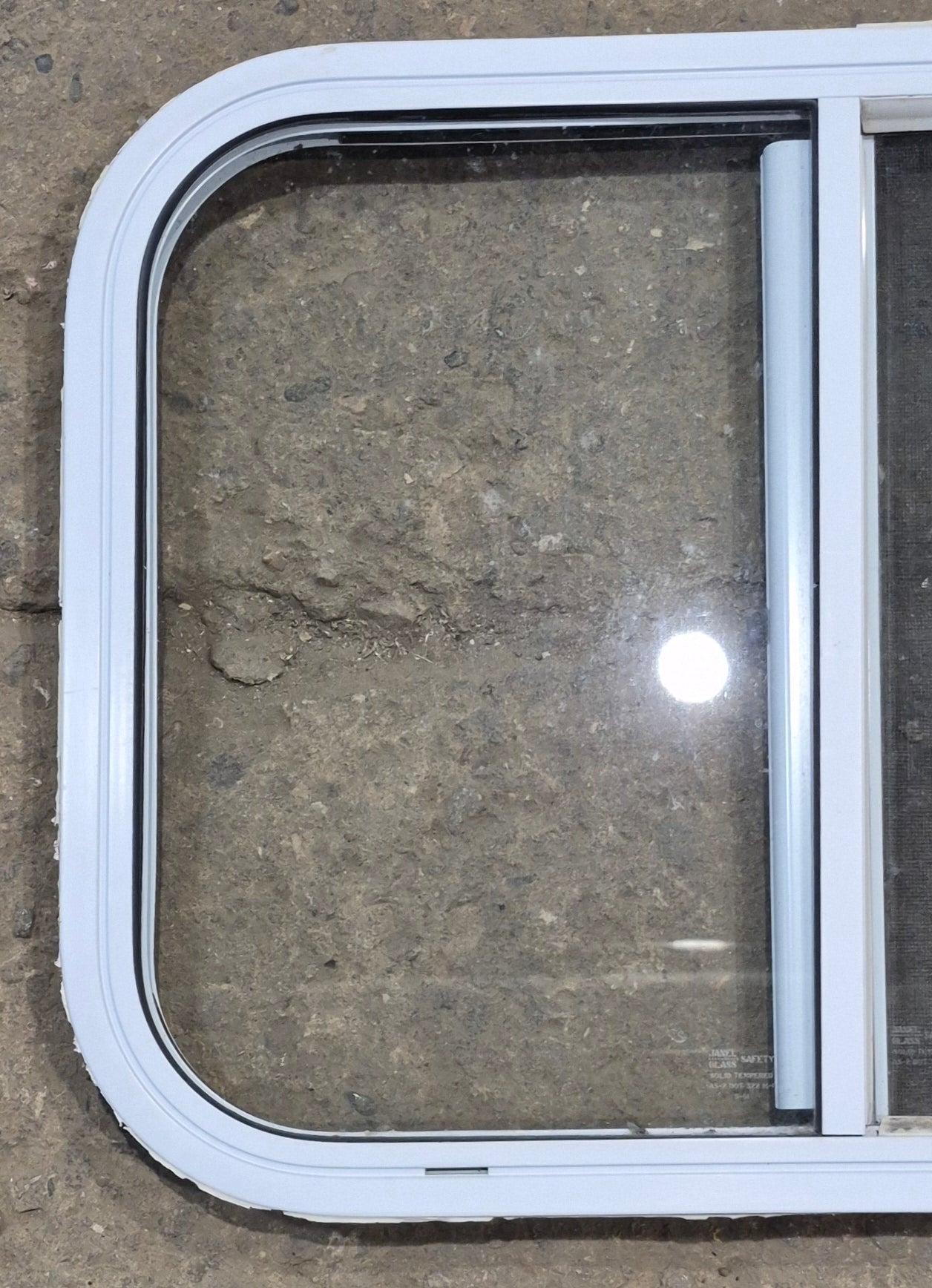 Used White Radius Opening Window : 23 1/2