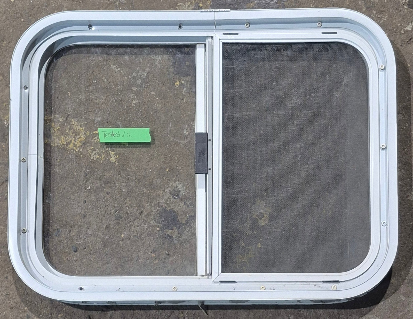 Used White Radius Opening Window : 23 1/2