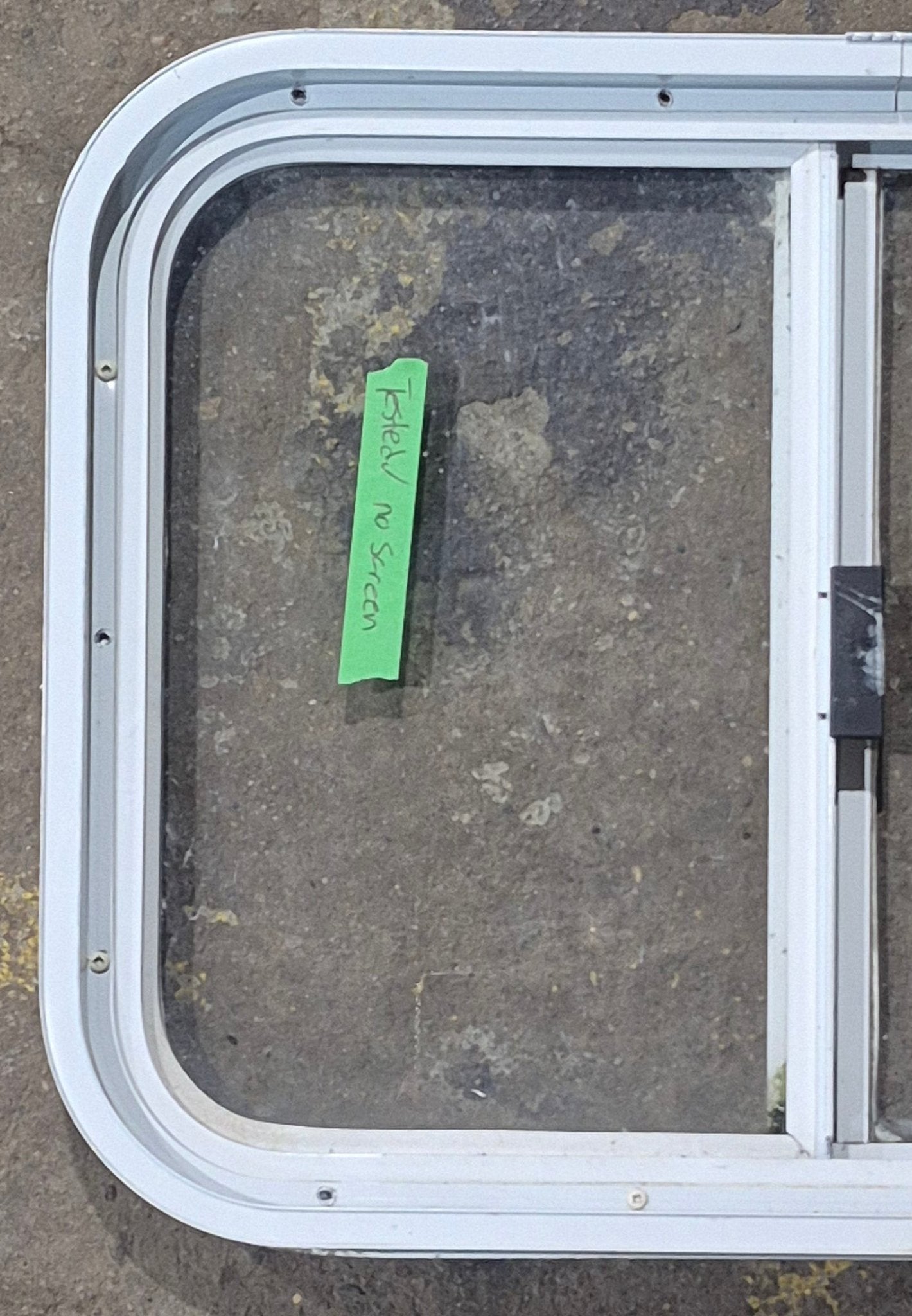 Used White Radius Opening Window : 23 1/2