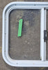 Used White Radius Opening Window : 23 1/2" W x 17 1/2" H x 1 7/8" D - Young Farts RV Parts