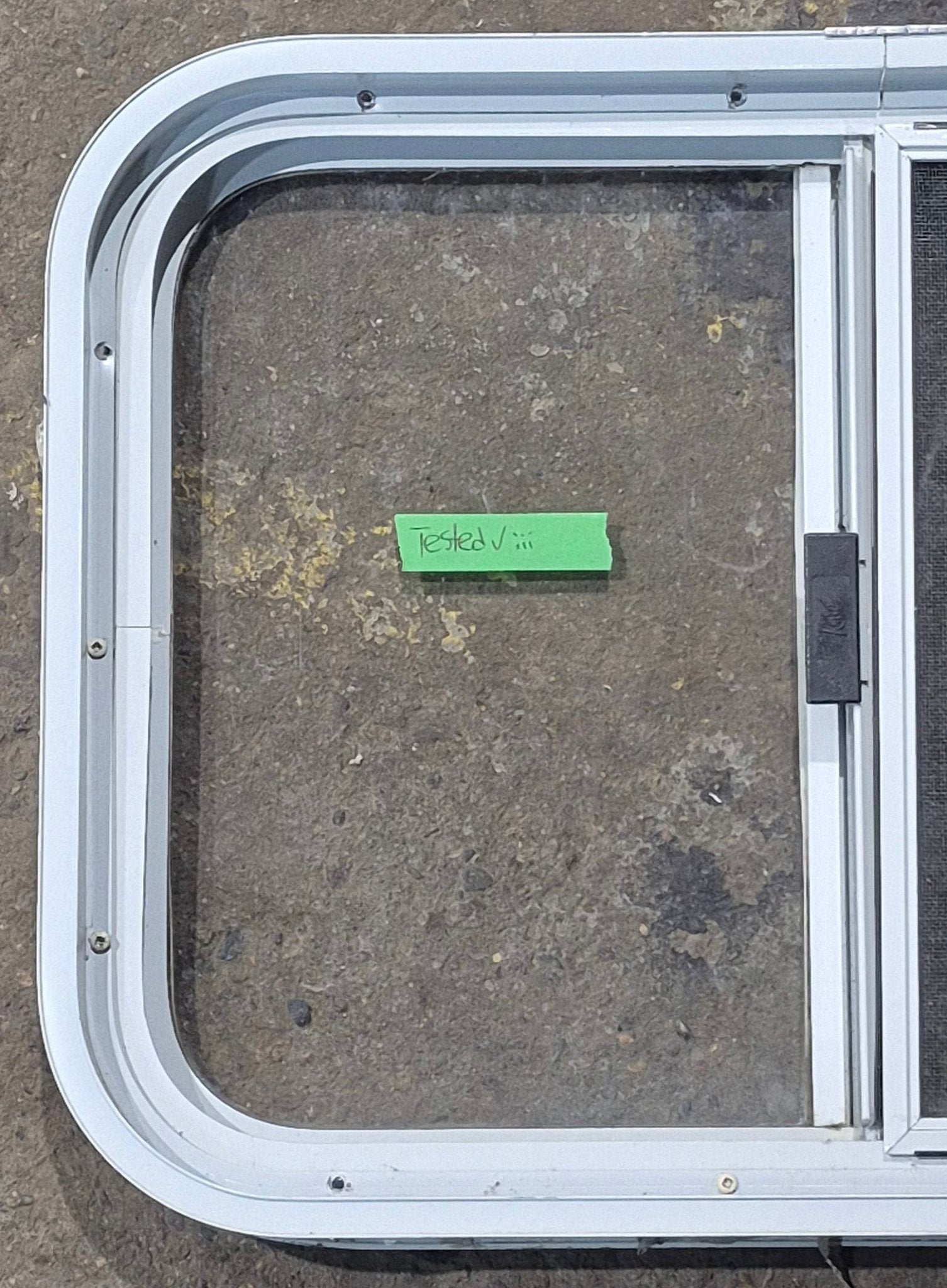 Used White Radius Opening Window : 23 1/2