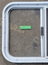 Used White Radius Opening Window : 23 1/2" W x 17 1/2" H x 1 7/8" D - Young Farts RV Parts