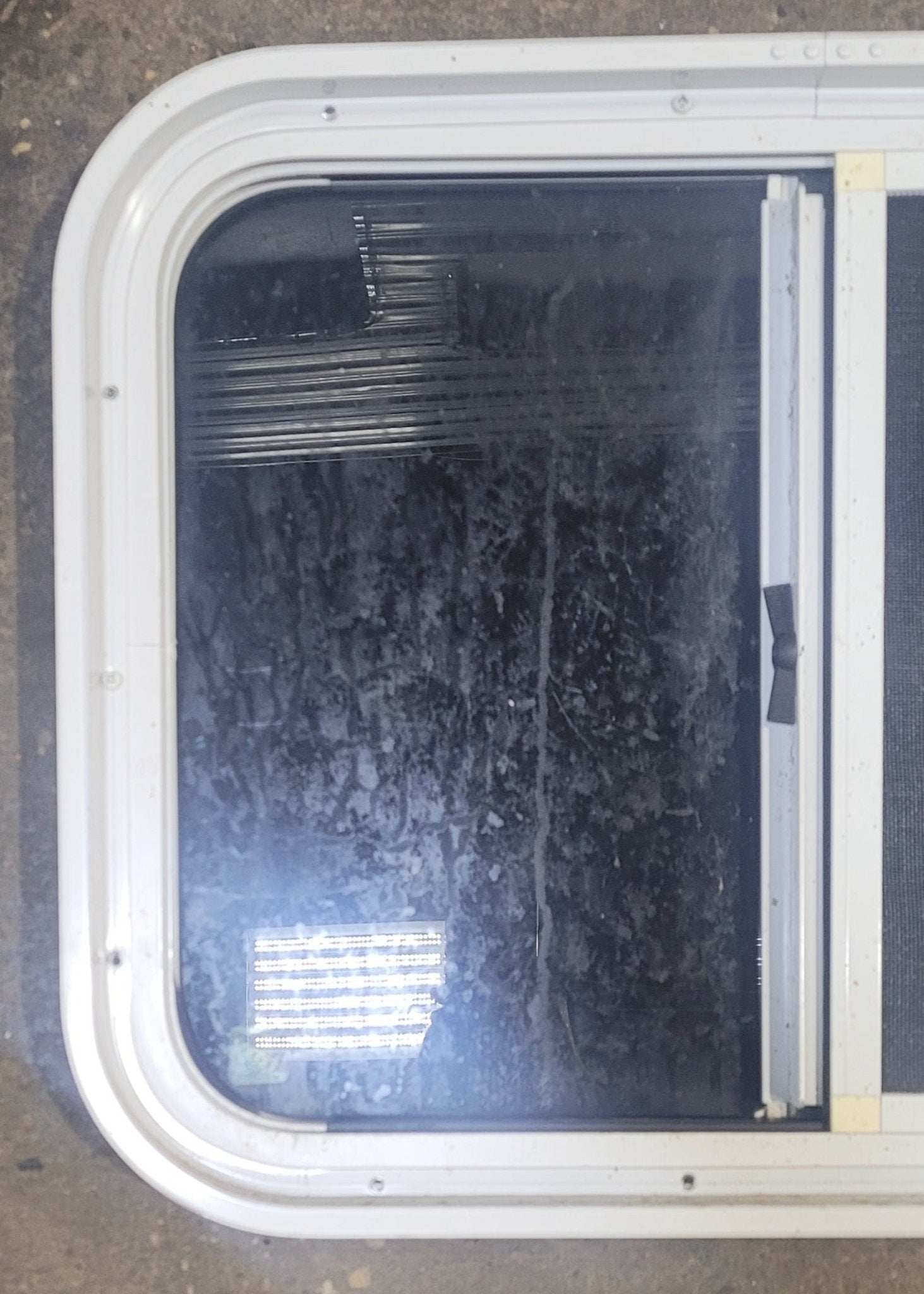 Used White Radius Opening Window : 23 1/2