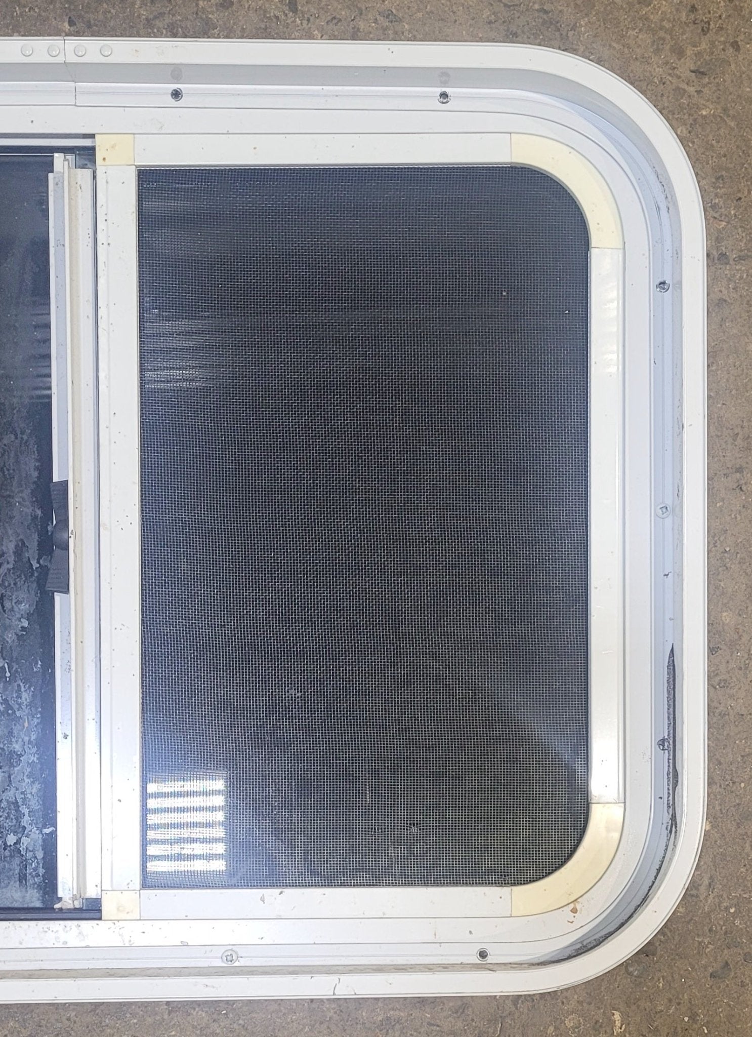 Used White Radius Opening Window : 23 1/2