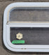 Used White Radius Opening Window : 23 1/4" W x 14 1/2" H x 1 7/8" D - Young Farts RV Parts