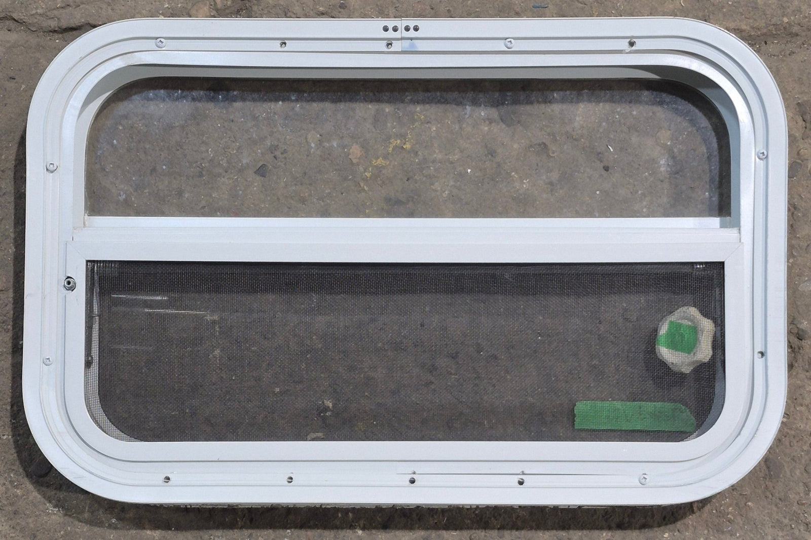 Used White Radius Opening Window : 23 1/4