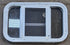 Used White Radius Opening Window : 23 1/4" W x 14 1/2" H x 1 7/8" D - Young Farts RV Parts
