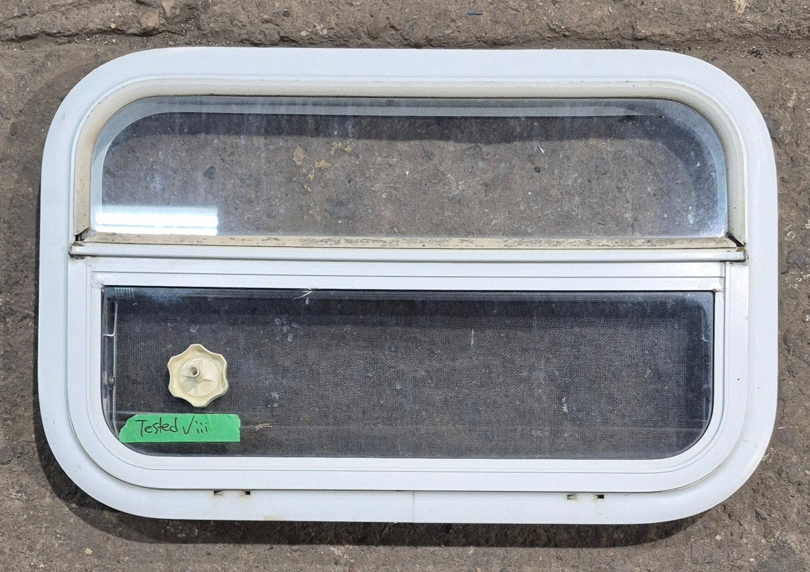 Used White Radius Opening Window : 23 1/4
