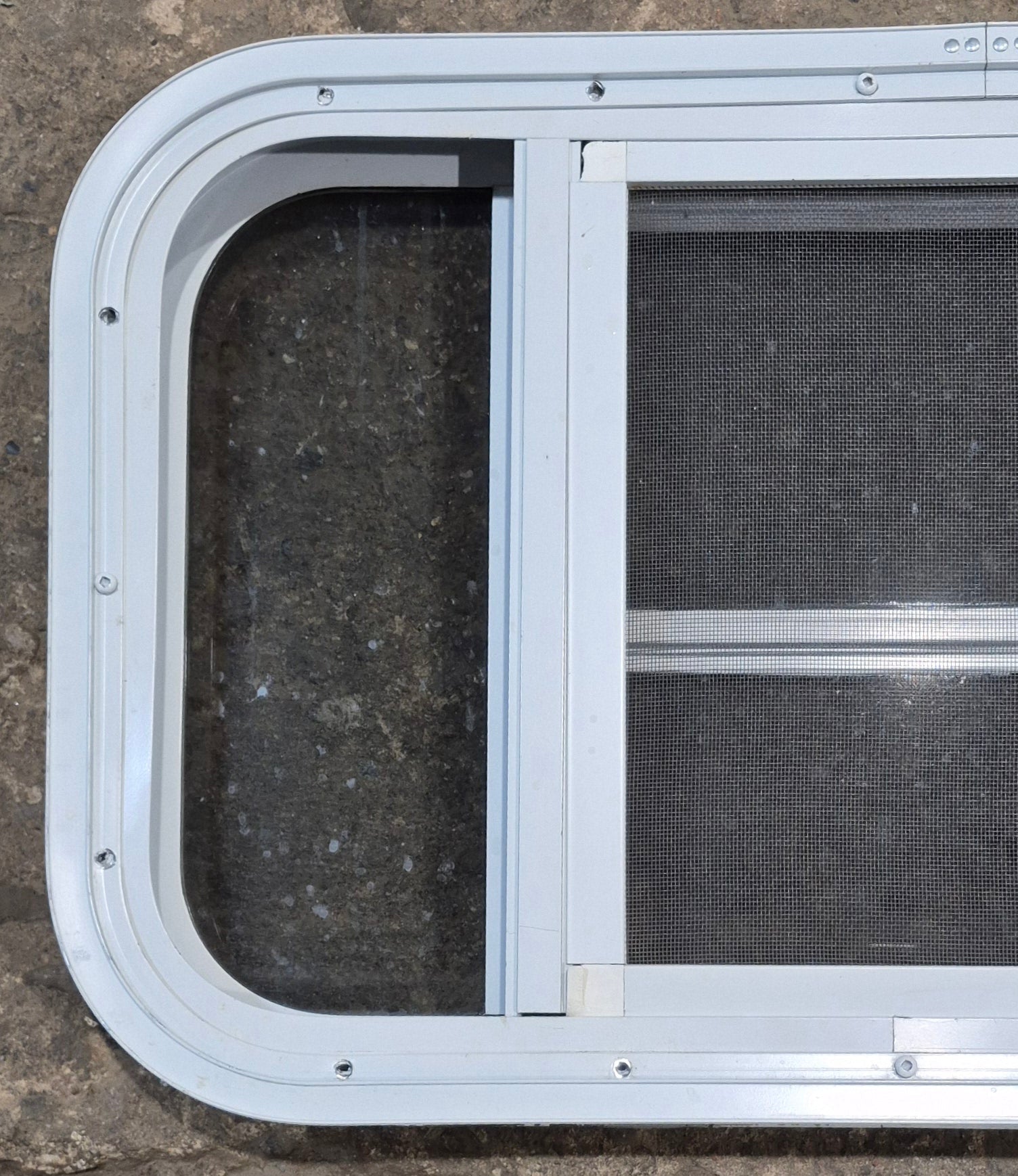 Used White Radius Opening Window : 23 1/4