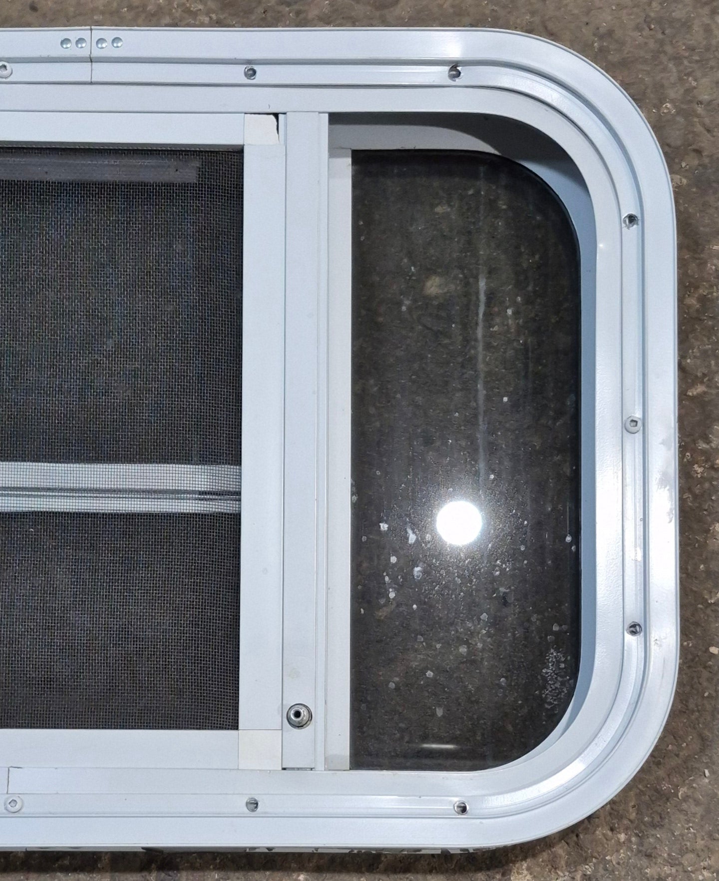 Used White Radius Opening Window : 23 1/4