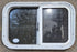 Used White Radius Opening Window : 23 1/4" W x 14 3/4" H x 1 7/8" D - Young Farts RV Parts
