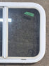 Used White Radius Opening Window : 23 1/4" W x 17 1/2" H x 1 7/8" D - Young Farts RV Parts
